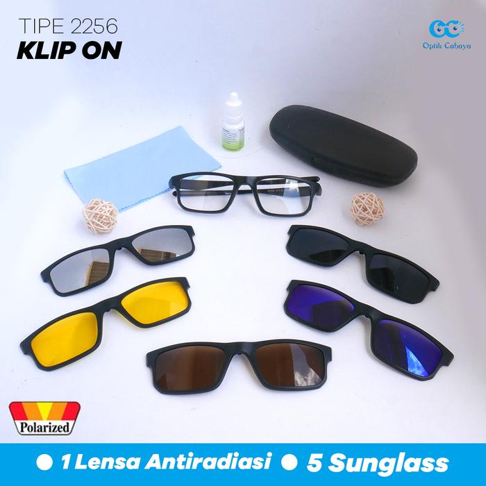 Gambar Frame Kacamata Minus Anti Radiasi RB CLIP ON 5 Lensa 2256 - Frame saja dari Optik Cahayaa undefined 5 Tokopedia