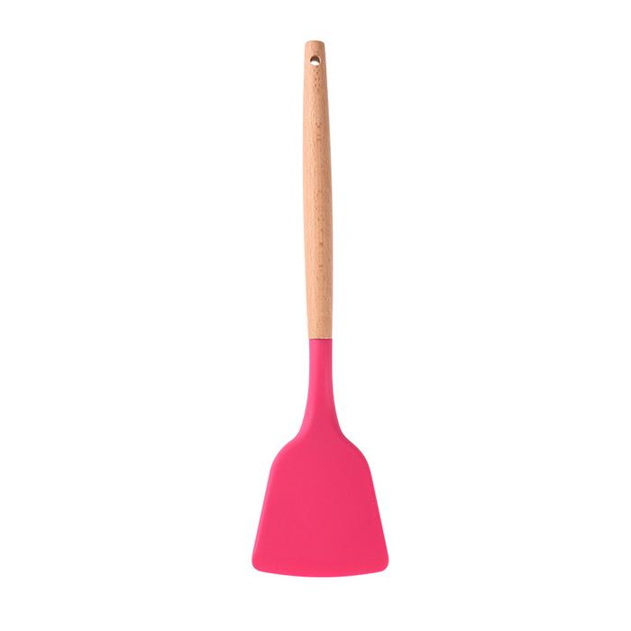 Gambar Sodet Silikon Gagang Kayu Spatula Silikon Gagang Kayu - pink tua dari jaws.acchp undefined Tokopedia
