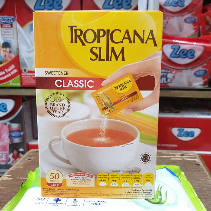 Gambar TROPICANA SLIM SWEETENER CLASSIS 50SACHET dari sumjay70 undefined Tokopedia