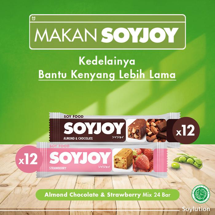Gambar SOYJOY ALMOND CHOCOLATE + STRAWBERRY Isi 24 Bar dari Otsuka ID undefined Tokopedia