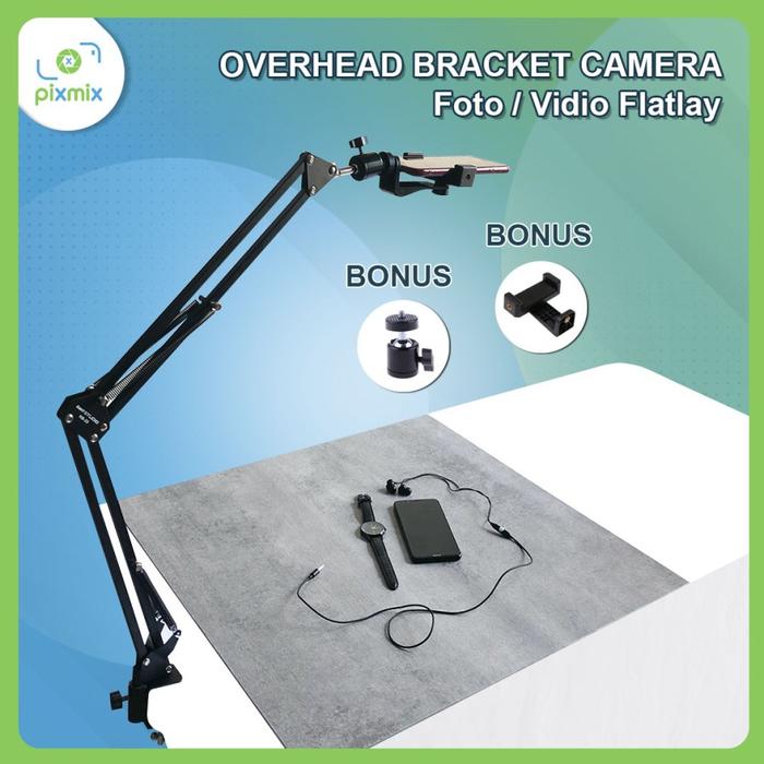 Gambar Overhead Bracket Camera - Foto / vidio flat lay dari Pixmix id undefined Tokopedia