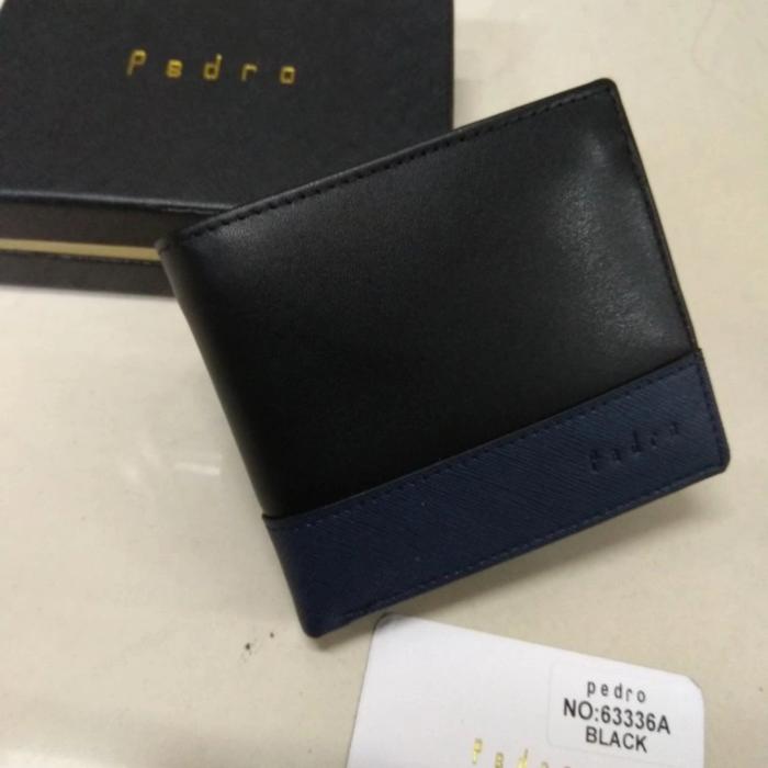 Gambar DOMPET PRIA KULIT ASLI PEDRO - hitam lis biru dari yunikacollection14 undefined Tokopedia