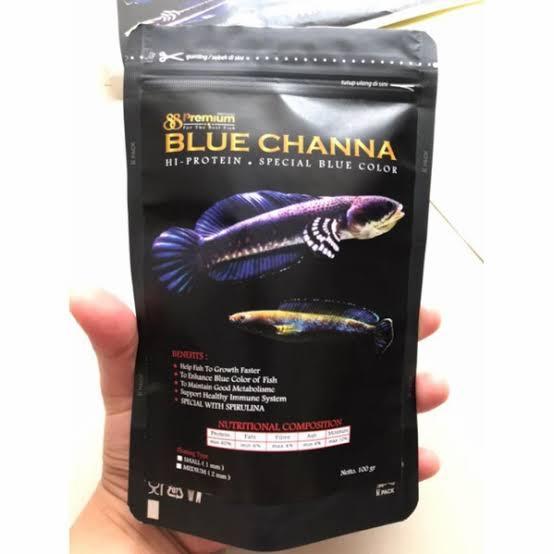 Gambar Makanan pakan pelet ikan chana pencerah warna merah biru kuning Sakana - Biru dari JR Store aquarium undefined Tokopedia