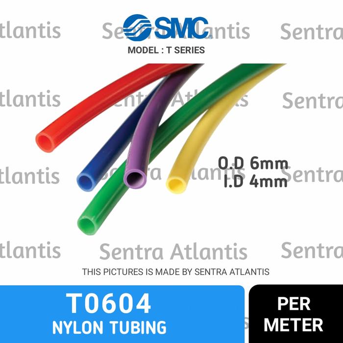 Jual SMC Tubing Nylon O.D 6mm, I.D 4mm, per meter l T0604 - Jakarta ...