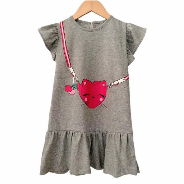 Gambar Dress anak NONA by SMILEE - GREY KITTY, Size 1 dari lin.o.kyo undefined Tokopedia