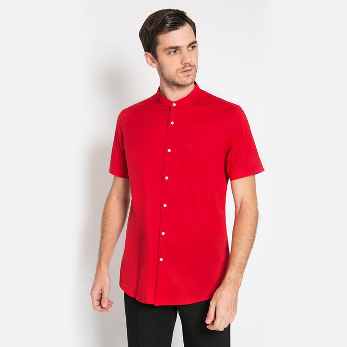 Gambar Slim Fit - Kemeja Formal - Model Kerah Shanghai - Warna Merah - 16 dari Johnwin undefined Tokopedia