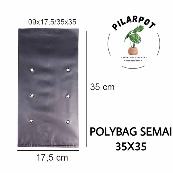 Gambar polybag SUPER semua ukuran 1kg(12cm sampai 60cm) - 35X35 dari pilar pot undefined Tokopedia