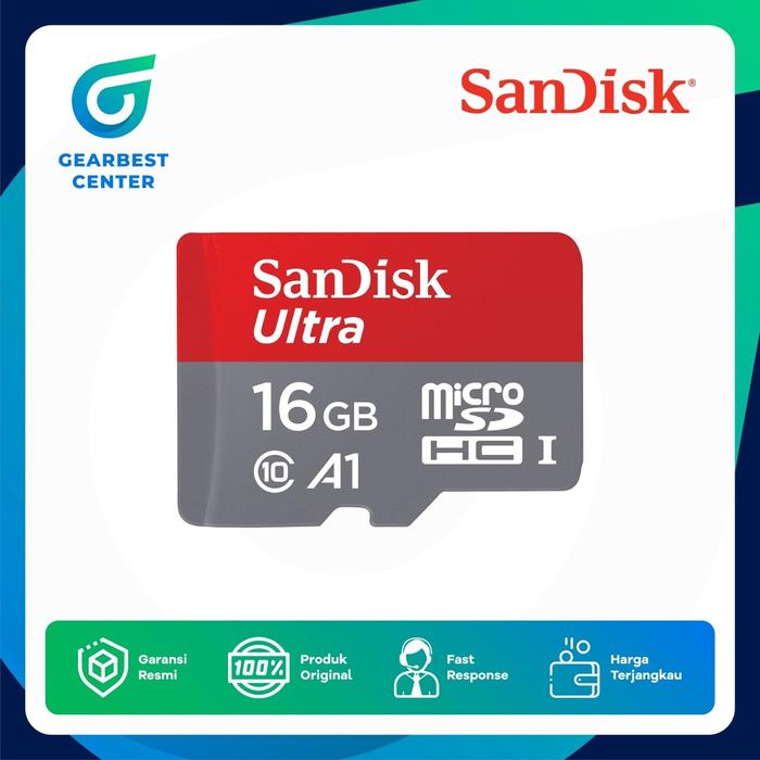 Gambar Memory Card SanDisk 16GB 32GB 64GB 128GB 256GB 400GB 512GB Micro SD A1 - 16 gb dari Doran Wearable Store undefined Tokopedia