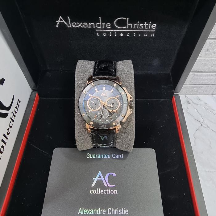 Gambar Jam Tangan Wanita Alexandre Christie AC9205BF - Tali Kulit - RoseGoldHitam dari Fattea undefined Tokopedia