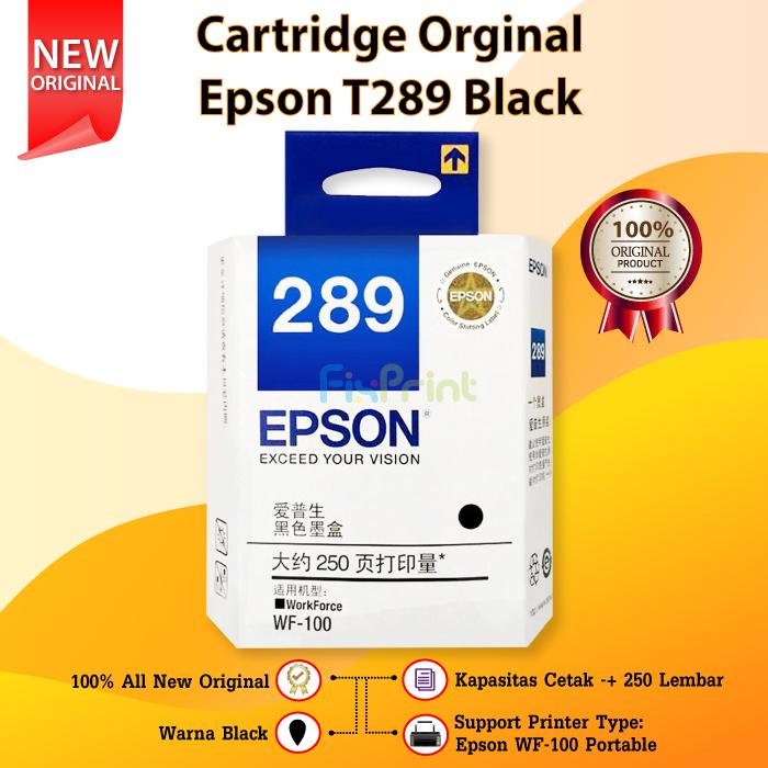 Gambar Cartridge Tinta Epson T289 Black T290 Color Ink Printer WF100 WF-100 - T289 Black, COMPATIBLE dari FixPrint Shop undefined Tokopedia
