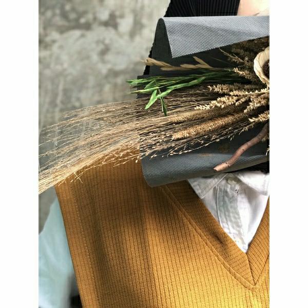 Gambar LONG VEST/ROMPI KNIT TUNIK LINALA - Mustard, L dari linala_id undefined Tokopedia