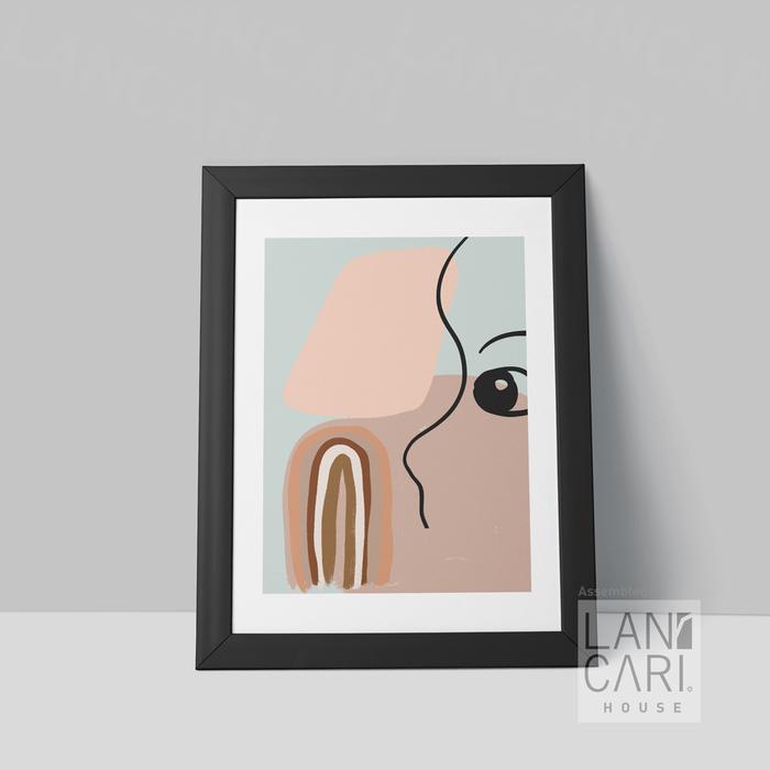 Gambar Lukisan Seni Abstrak Minimalis Frame Dekorasi Wallpaper Hiasan Dinding - Hitam dari LANCARI ID undefined Tokopedia
