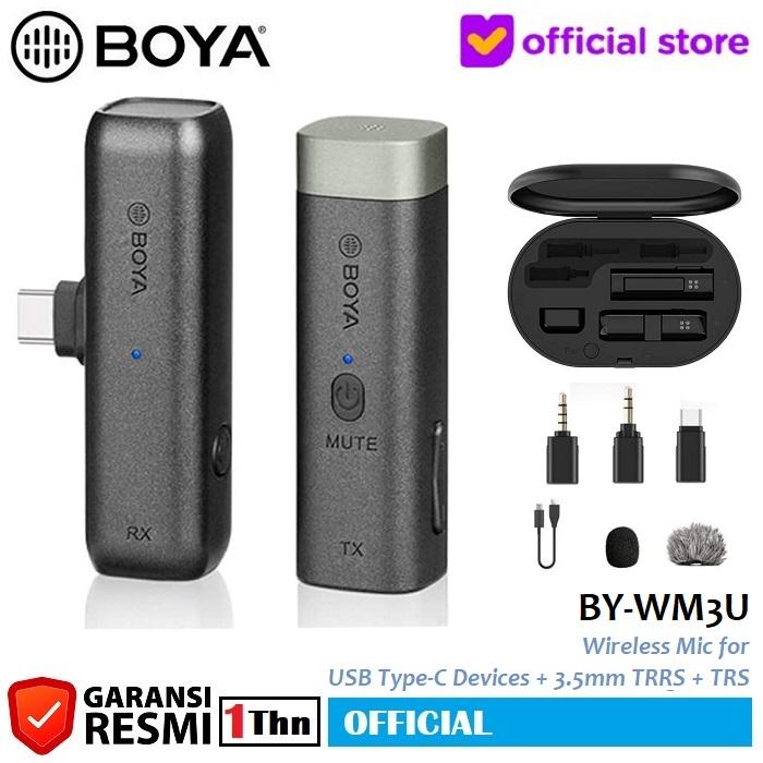 Jual BOYA BY-WM3U Wireless Mic for USB Type-C Devices + 3.5mm TRS \u0026 TRRS -  Jakarta Barat - Boya Official Store | Tokopedia