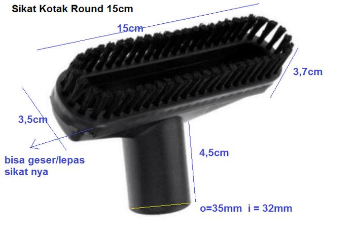 Gambar Brush 35mm Nozzle 32mm Accessories Universal Black Vacuum Cleaner Dust - SikatRound 15cm dari KRstorex undefined Tokopedia