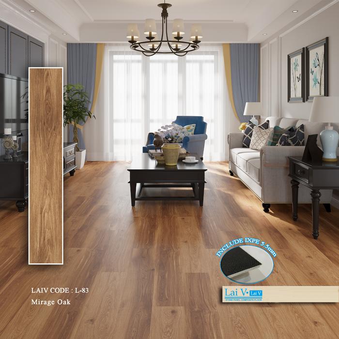 Gambar Lantai SPC Flooring LaiV 4mm CLICK SYSTEM - L-83 dari Halcyon Interior Supply undefined Tokopedia