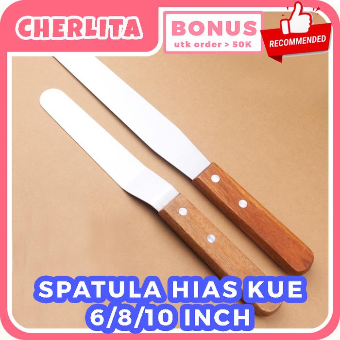 Gambar Spatula Bengkok 6 Inch Spatulla Penghias Kue Ulang Tahun Small Angled - Lurus 6 Inch dari Cherlita undefined Tokopedia