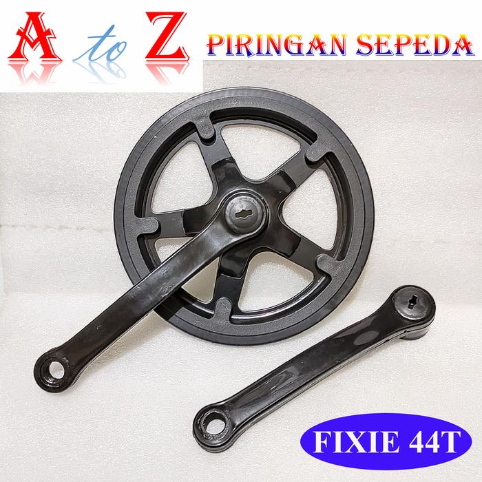 Gambar piringan sepeda fixie 44T/crank/piringan gear/piringan gir crank fixi - Hitam dari A to Z product undefined Tokopedia