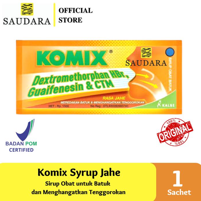 Gambar Komix Syrup JERUK NIPIS (7 Ml), Komix Syrup OBH (7 Ml), Komix Syrup JAHE (7 Ml), Komix Syrup PEPPERMENT (7 Ml) - JAHE dari Saudara Official Store undefined Tokopedia