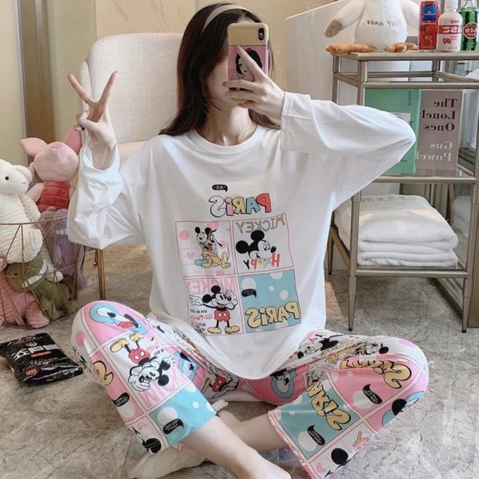 Gambar BAJU TIDUR MUSLIMAH SPANDEX IMPORT SET CELANA PANJANG MOTIF ALL SIZE - 1 dari BastetshopTokopedia undefined Tokopedia