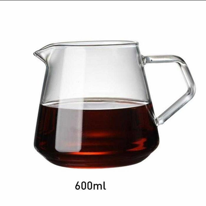 Gambar Teko Teh Kopi Kaca Serbaguna Coffee Tea Maker Pot Tahan Panas 600 ml - 600ml dari Sela Rumah undefined Tokopedia