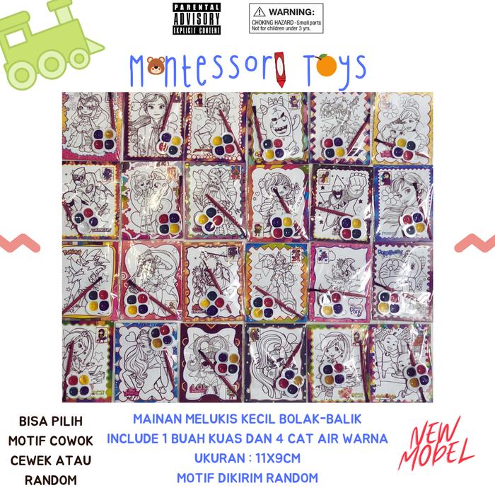 Gambar Mainan Toys Edukasi Anak Mewarnai Melukis Menggambar Cat Air Painting - Kecil dari Montessori Toys undefined Tokopedia
