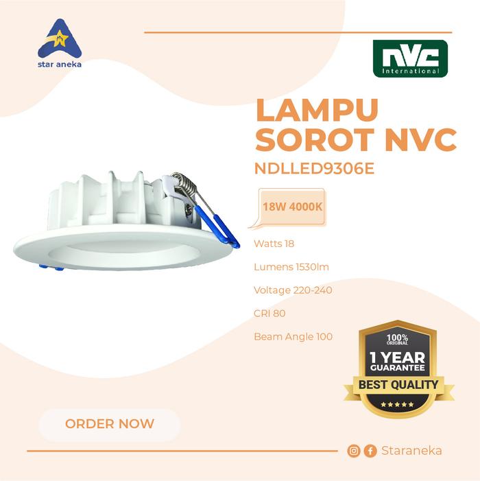 Gambar NVC Lampu Downlight LED NDLLED9306E 18W MURAH BERKUALITAS - 4000K dari STAR ANEKA undefined Tokopedia