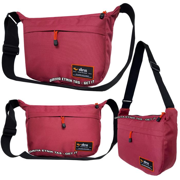 Gambar Tas slempang pria Perahu Polos - Tas Selempang Wanita Diskon GET1986 - Maroon dari Griya Etnik Tas_NEW undefined Tokopedia