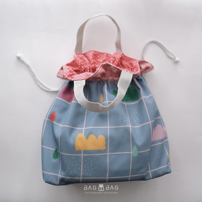 Gambar Drawstring Bag untuk Lunch Box / Mukena - Tosca dari BagToBagStore undefined Tokopedia