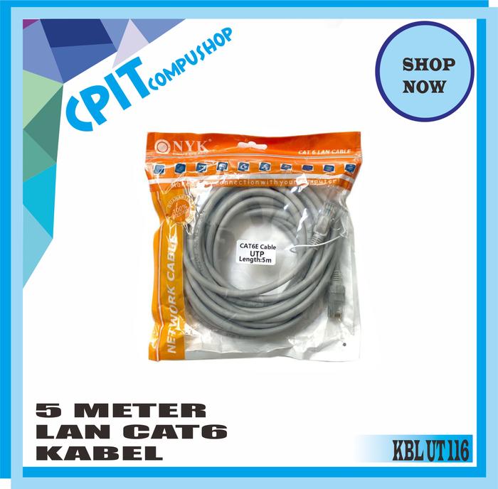 Gambar CAT6 5M UTP Cable Networking Straight-Through Kabel LAN Cat 6 dari Cpit Compushop undefined Tokopedia
