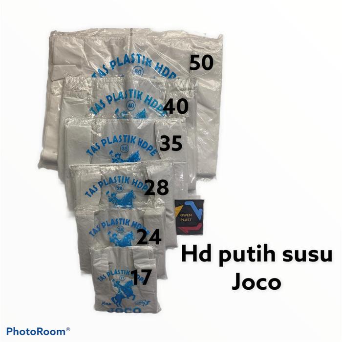 Gambar KANTONG KRESEK/KANTONG PLASTIK LOS PUTIH JOCO UK 17 24 28 35 40 @455GR dari Owenplast undefined Tokopedia