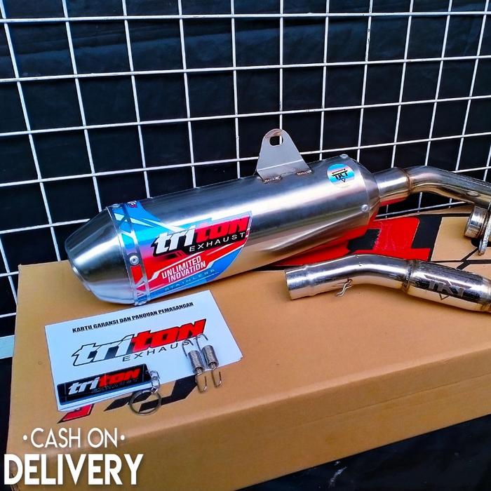 Gambar Knalpot Racing Crf 150 l, Wr 155r, Klx 150 l Original Triton Type Cr 5 - Silver, CRF-150 dari Arif Triton Exhaust undefined Tokopedia