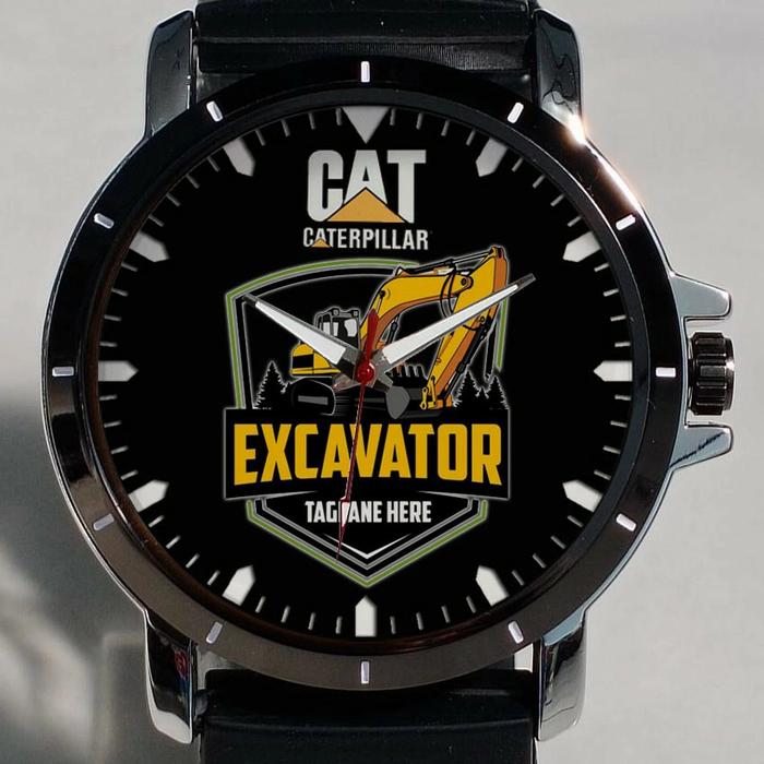 Gambar Jam Tangan Pria Custom EXCAVATOR CATERPILLAR Strap Rubber Analog dari ABUMI DEAN STORE undefined Tokopedia