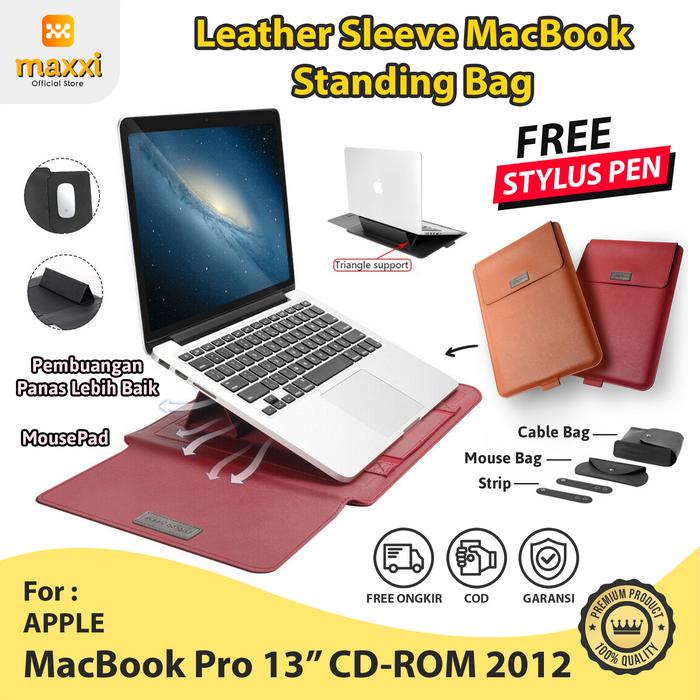 Jual MacBook Pro 13 CD ROM 2012 A1278 Leather Bag Cover Sleeve