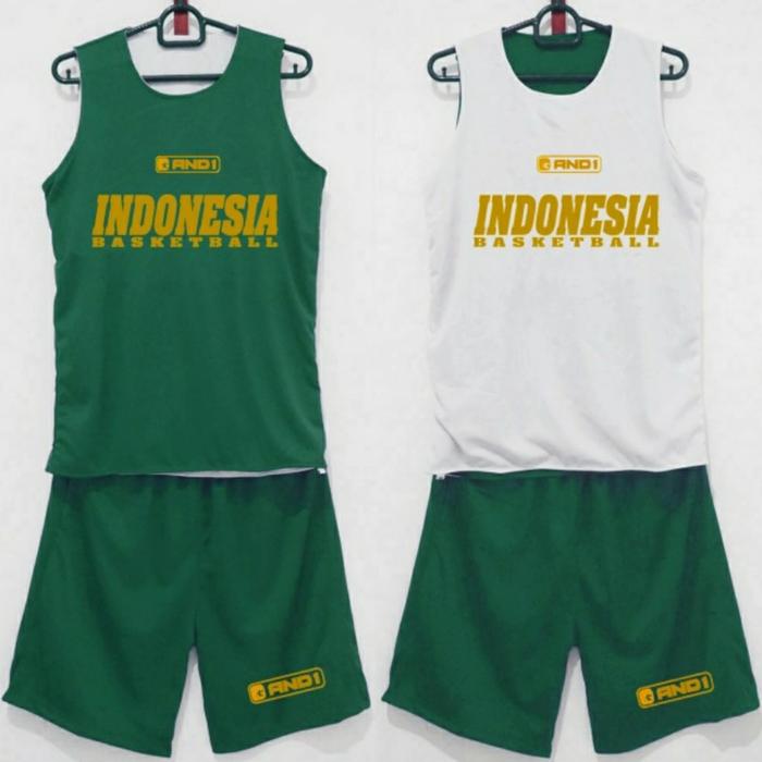 Gambar Jersey Setelan Basket TimNas INDONESIA Reversibel BOLAK BALIK - hijau - putih, XXL dari SPORT KJ undefined Tokopedia