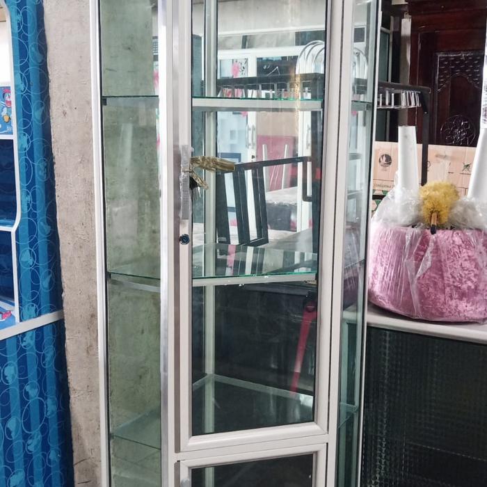 Gambar lemari hias sudut kaca - Putih dari Sj_furniture undefined Tokopedia