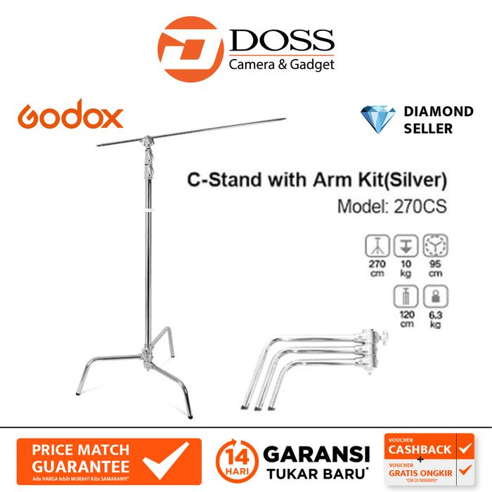 Gambar Godox Light Stand 270CS With Arm Kit dari DOSS Camera & Gadget undefined Tokopedia