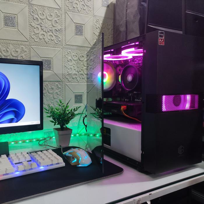 Jual pc komputer gaming amd ryzen 2200g bisa wifi Kota