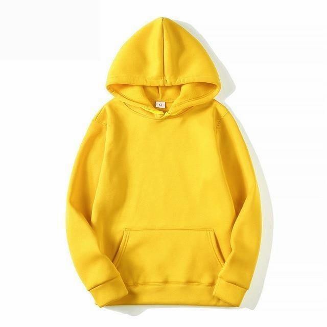 Gambar hoodie polos pria jumbo tebal warna kuning sweater hodie premium - Kuning, M dari VLADIVOSTOCK SKATE undefined Tokopedia
