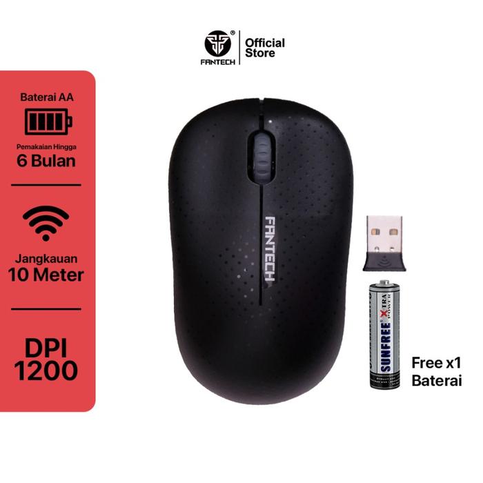 Gambar Fantech W188 / W-188 Wireless Office Mouse  Computer - Hitam dari SuperstoreComputindo undefined Tokopedia