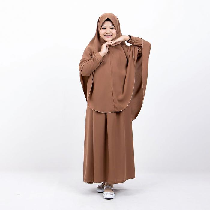Gambar Bajuyuli - Baju Muslim Anak Perempuan Gamis Syar'i Polos Milo WSML01 - M dari Bajuyuli undefined Tokopedia