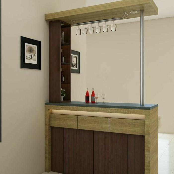 Gambar Minibar 150cm HPL Minimalis dari mzrinteriorart undefined Tokopedia