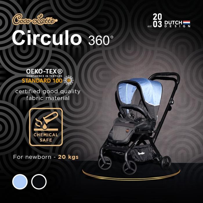 Gambar Kereta Dorong Bayi Cocolatte CL-CK 21506 SN Circulo 360° - Blue dari Klikbabylove undefined Tokopedia
