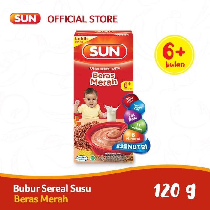 Gambar SUN Bubur Sereal Susu All Variant 120gr - Bubur Bayi - Beras Merah dari URBAN BABYSHOP undefined Tokopedia