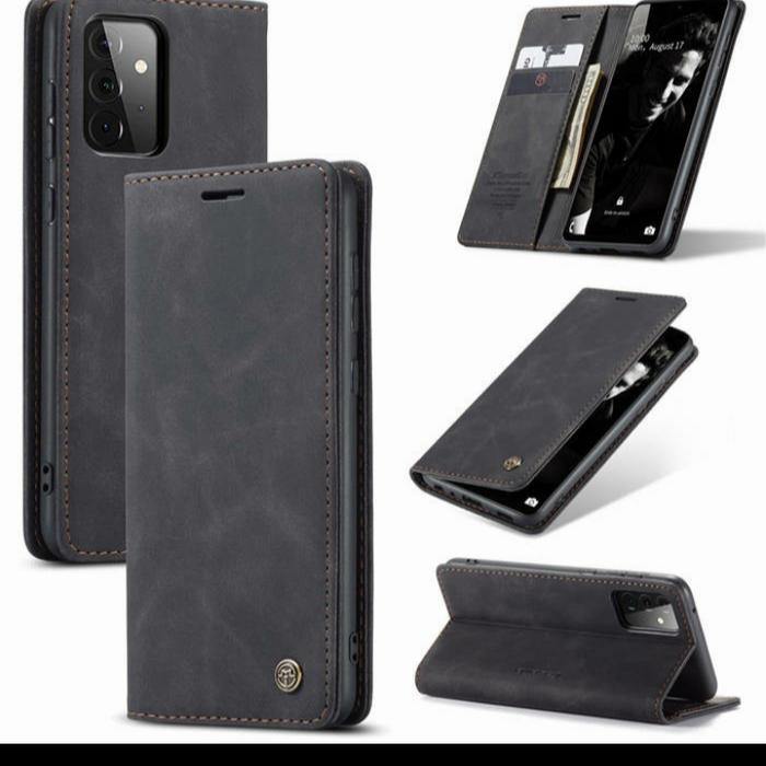 Gambar case samsung a52 flip cover dompet kulit original caseme leather - Hitam dari Vinbest Acc undefined Tokopedia