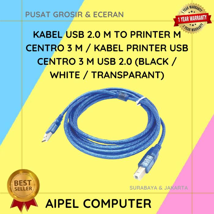 Gambar KABEL USB 2.0 MALE TO PRINTER MALE BEST 3 METER dari AIPEL COMPUTER undefined Tokopedia