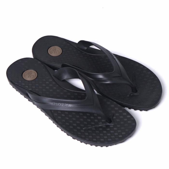 Gambar Sandal Jepit Pria Patrol Bali murah trendy lentur nyaman tidak licin - Black, 40 dari Cici Cupu undefined Tokopedia