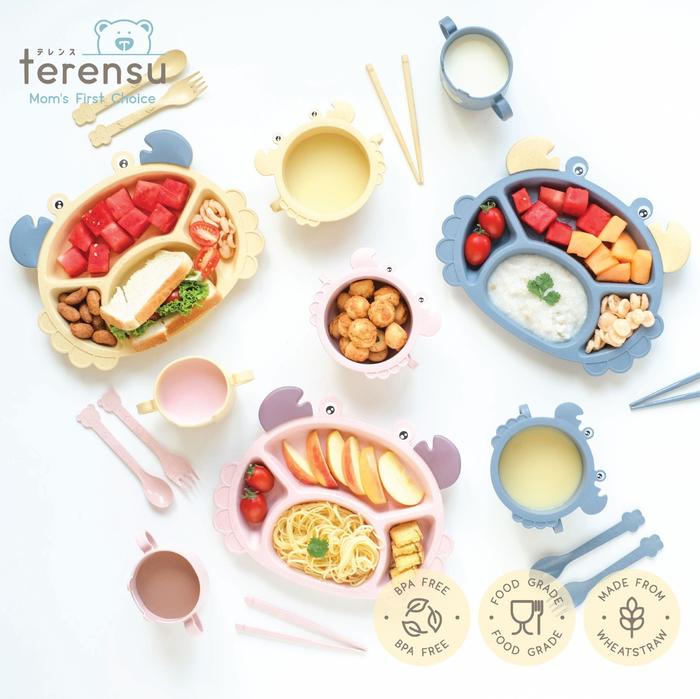 Gambar terensu Set Alat Makan Minum Anak Motif Kepiting dari terensu id undefined Tokopedia