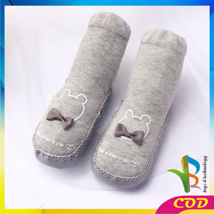Gambar [COD] RB P93 Kaos Kaki Bayi Prewalker Anti Slip Baby Socks Shoes Sepatu Bayi - ABU, 11CM dari RB TOYS AND TECHNOLOGY undefined Tokopedia