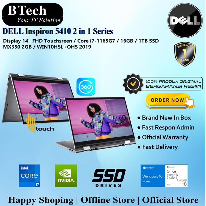 Jual DELL Inspiron 5410 in Core i7-1165G7/16GB/1TB SSD/VGA