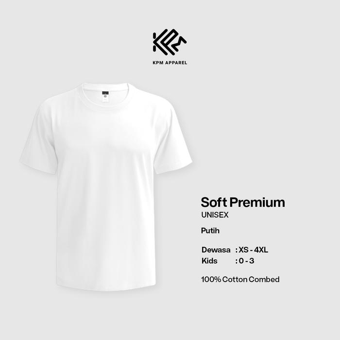 Gambar Kaos Polos KPM Apparel Soft Premium Size Dewasa - Putih, XS dari Kaos Polos Mania undefined Tokopedia